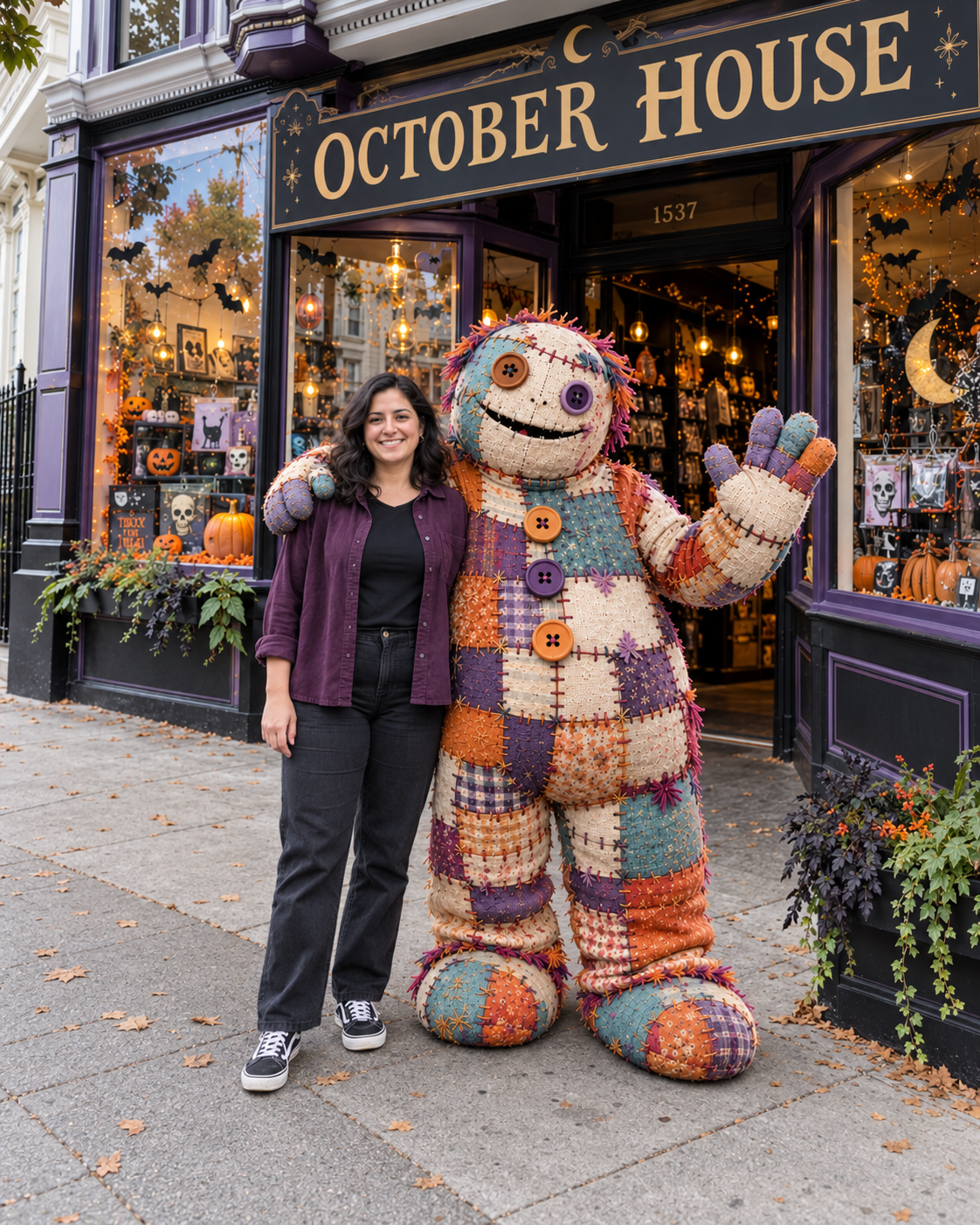 Example personalized portrait of the October House merchant with Patchwork Pal